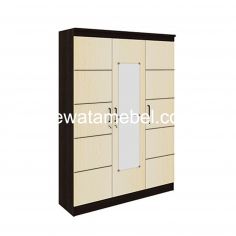 Lemari Pakaian 3 Pintu - GARVANI ALIA 3P / Espresso - White Cream 